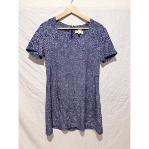 Vintage Express Purple Dotted Spiral Mini Dress Size 9/10 Retro